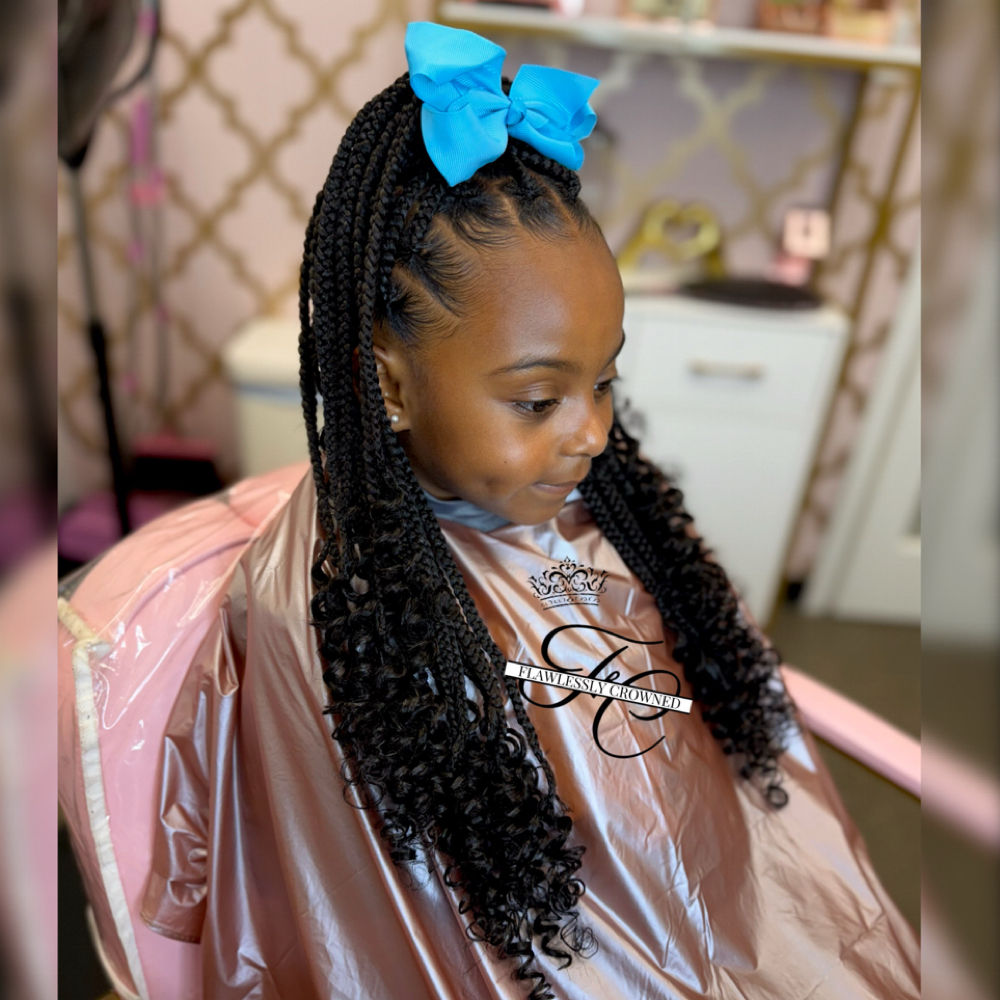 Kids Knotless(Medium/Waist Legnth) at Flawlessly Crowned Beauty Salon in Chesapeake, VA