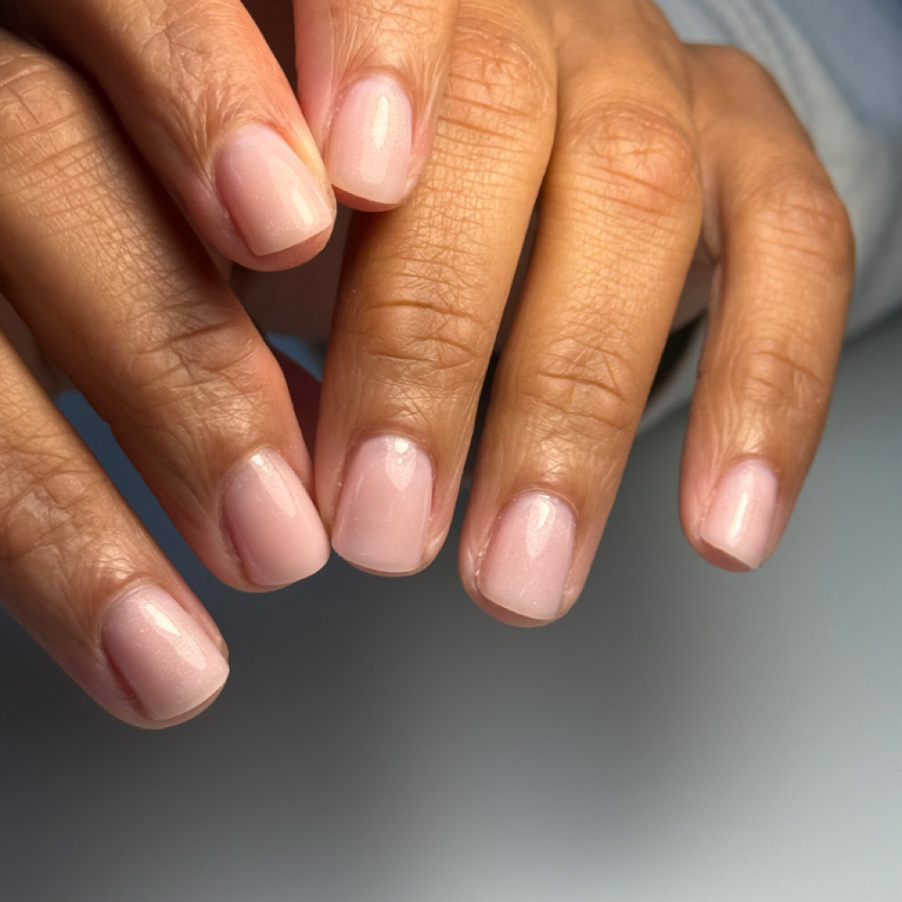 Basic Hard Gel overlay at Inspire Natural Nails in Boise, ID