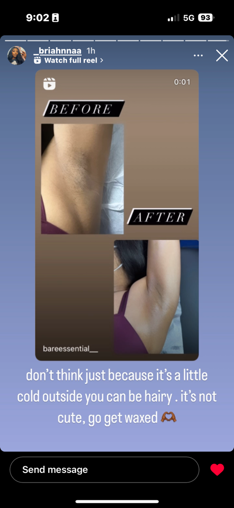 Under Arm Wax at CAPELLI HAIR SERVICES in Baltimore, MD