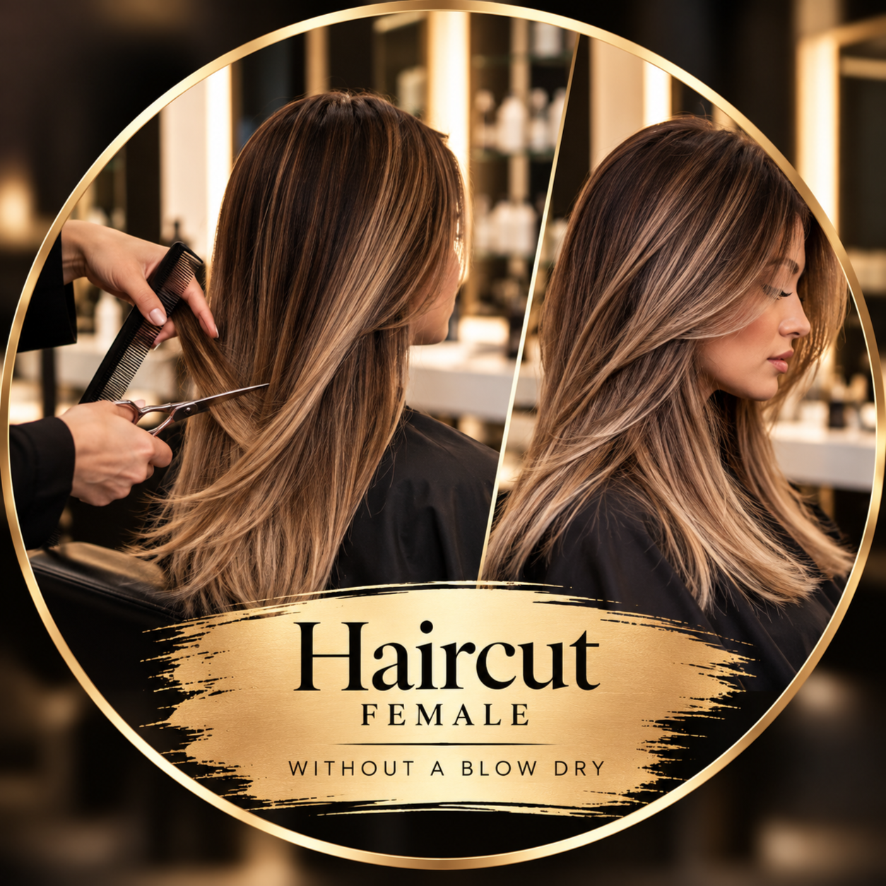 Haircut Female Without a Blow Dry at Ellie’s secret salon in Irvine, CA