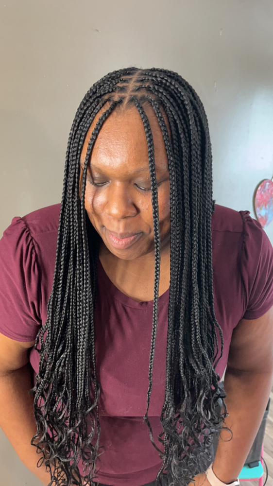 Mid Bk Knotless Braids at Hair.m3.0ut in Moncks Corner, SC