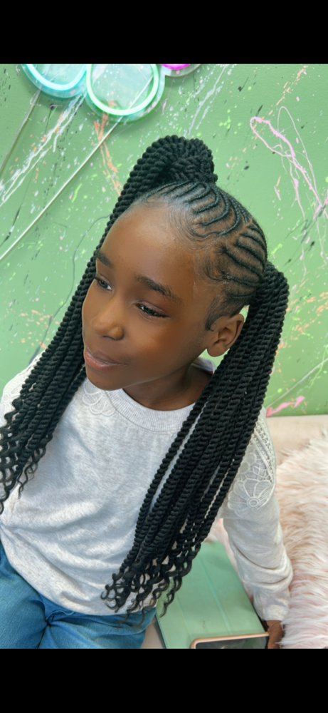 2 Braided Crochet Ponytails at Boobabe Braidn Bar in Oxon Hill, MD