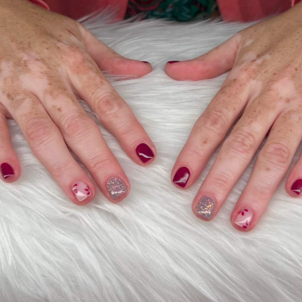Rubber Base Manicure + Desing at Jenn’s Nails Studio LLC in Owasso, OK