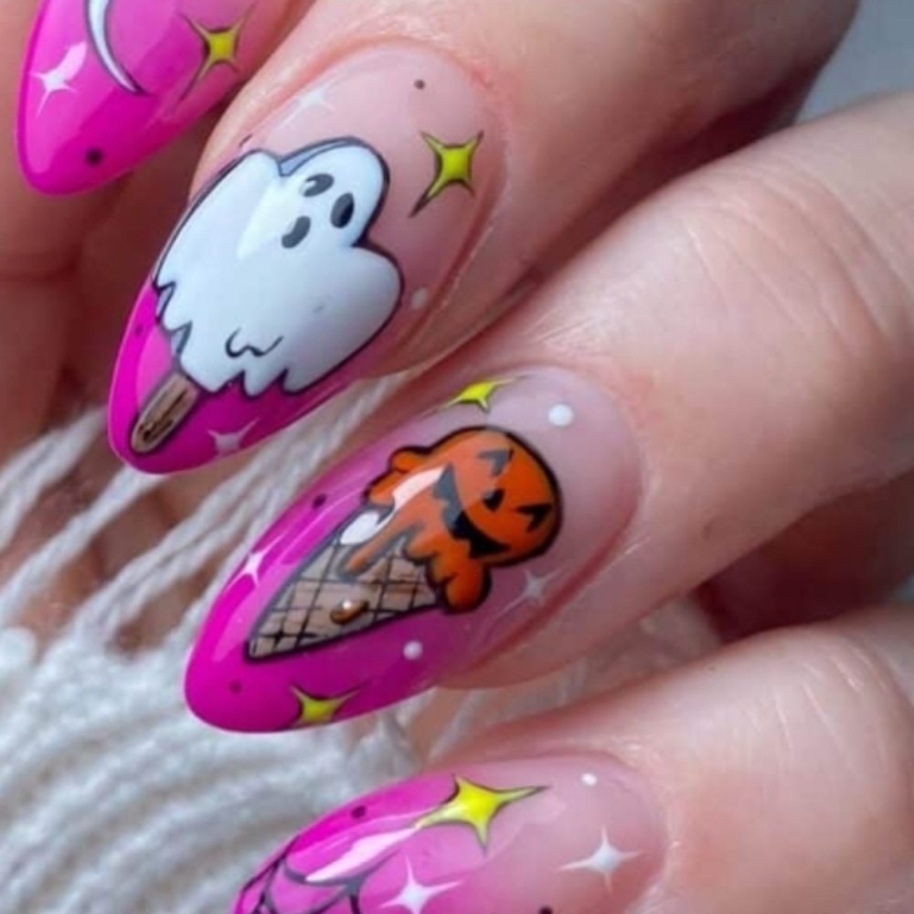 Summerween Nails at Beauty And The Beard Salon in Mcminnville, TN
