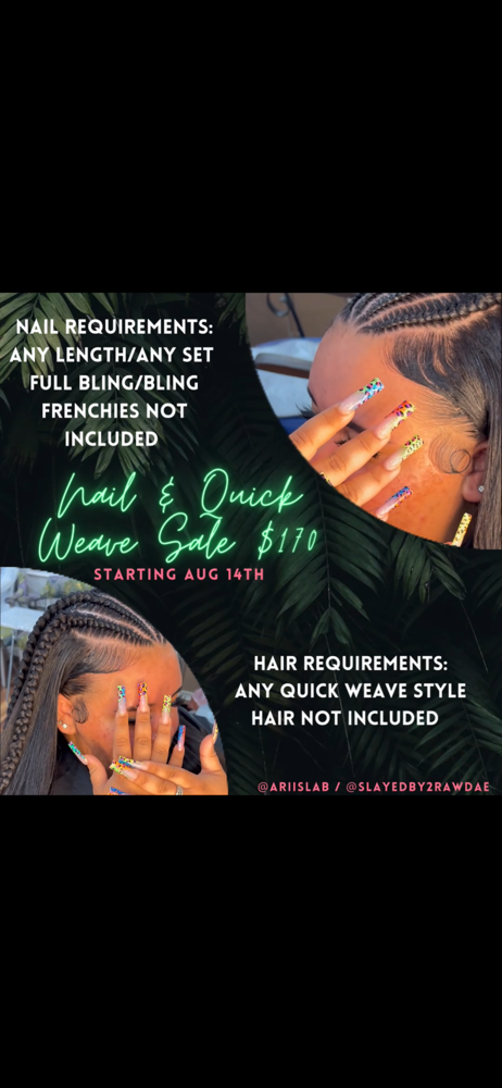 Quick weave and Nail SALE