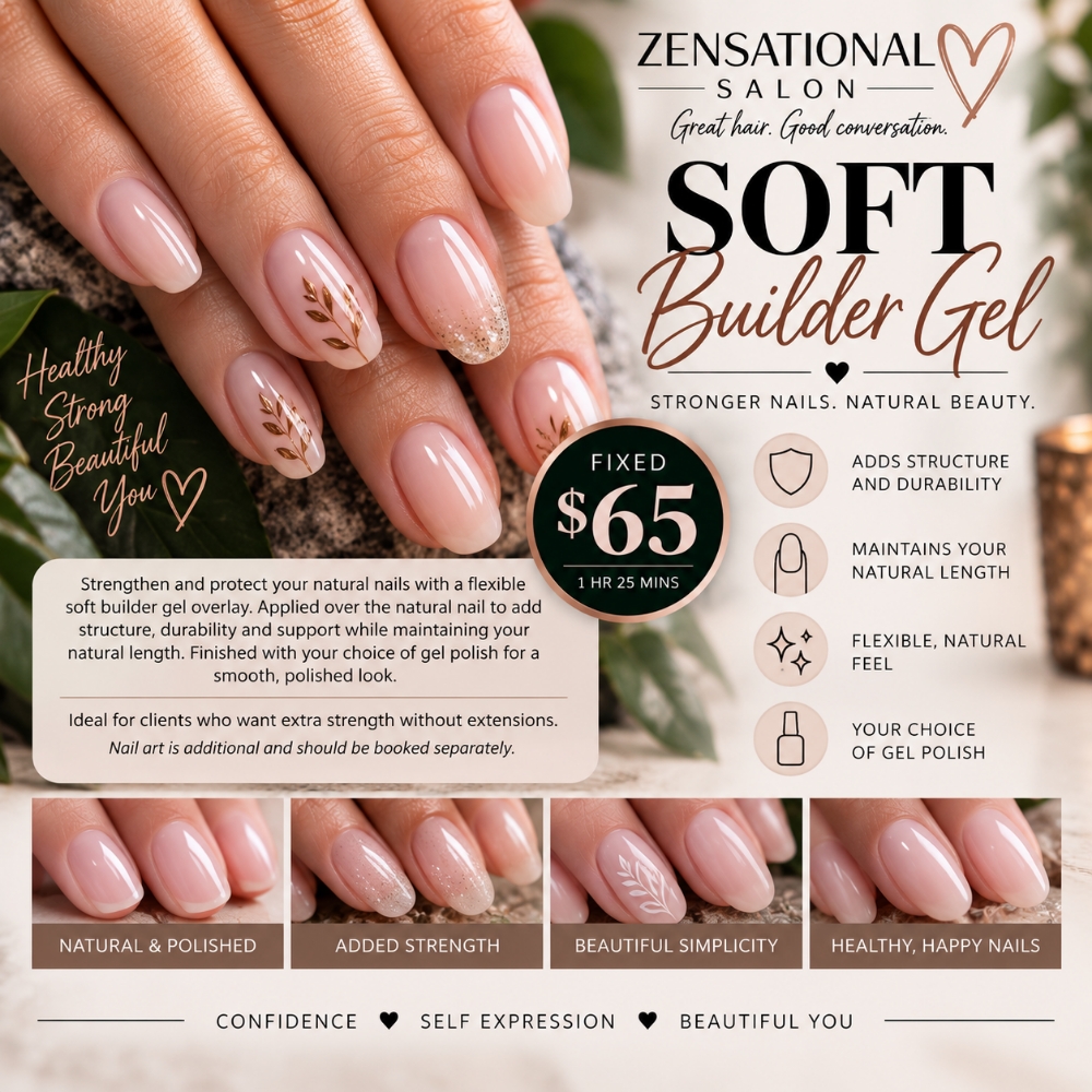 Soft Builder Gel at Zensational Salon in The Dalles, OR