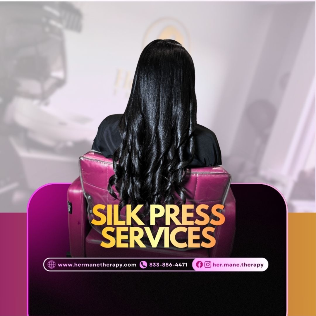 Silk Press Services at Her Mane Therapy in Lewisville, TX