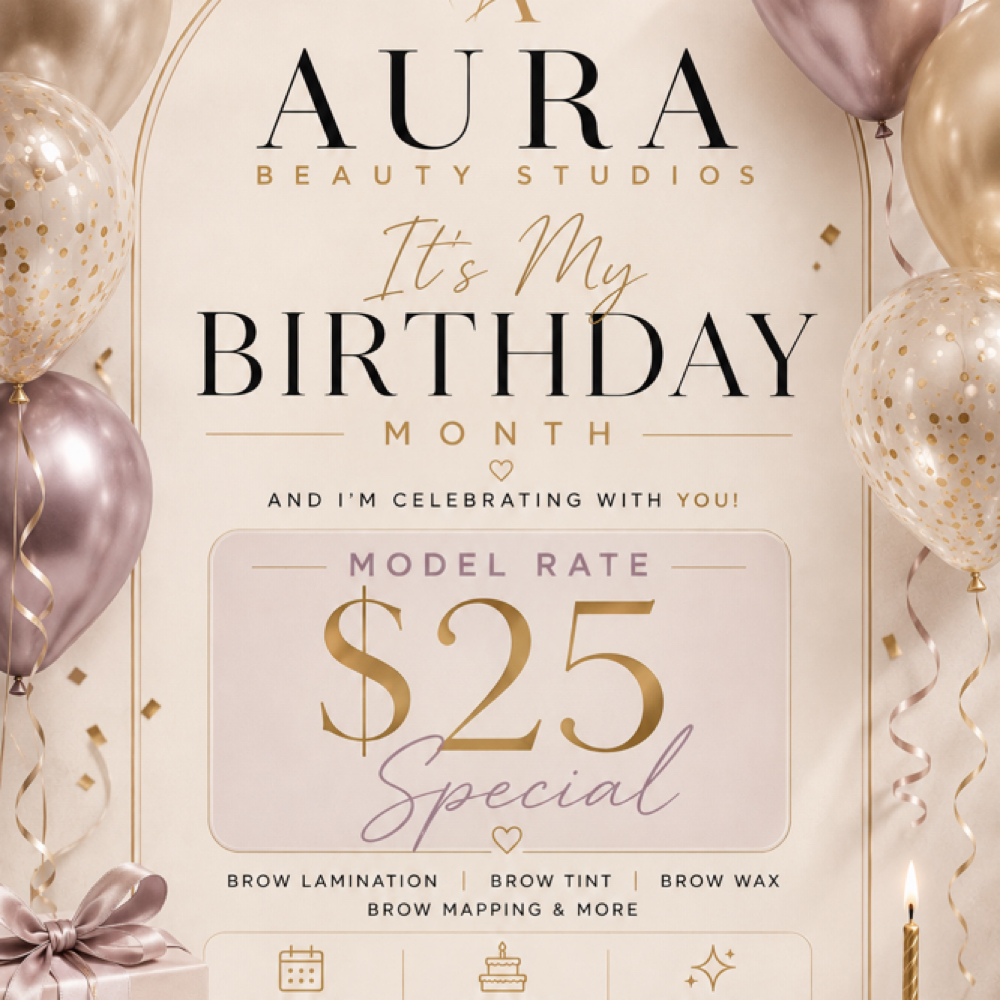 Brow Tint + Henna Model Bday Specia at Aura Beauty Studios in Atlanta, GA