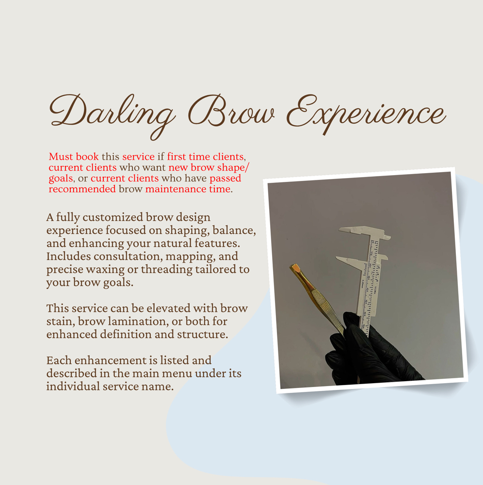 Darling Brow Experience at Darling Faith XO in Richardson, TX