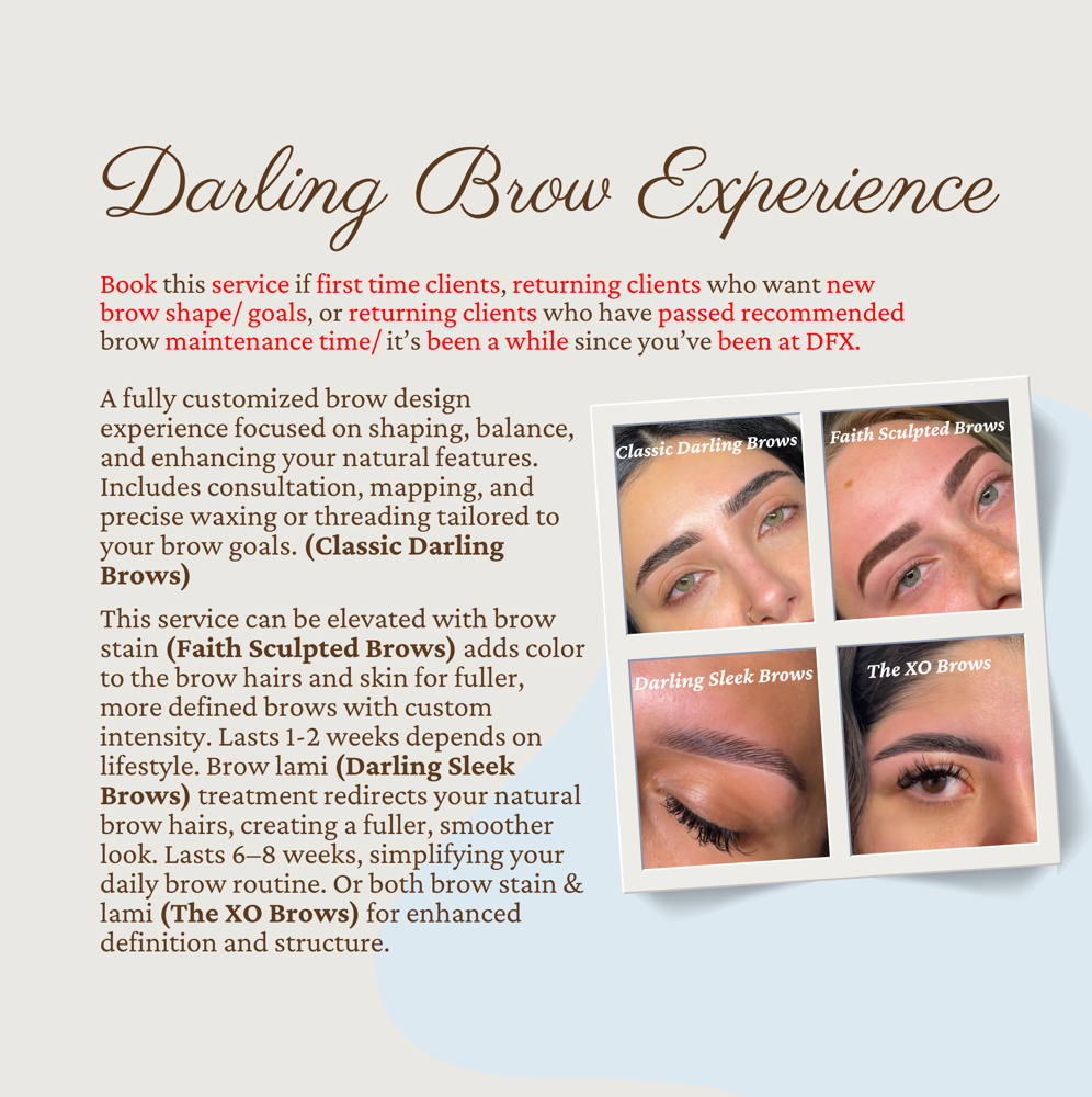 Darling Brow Experience at Darling Faith XO in Richardson, TX