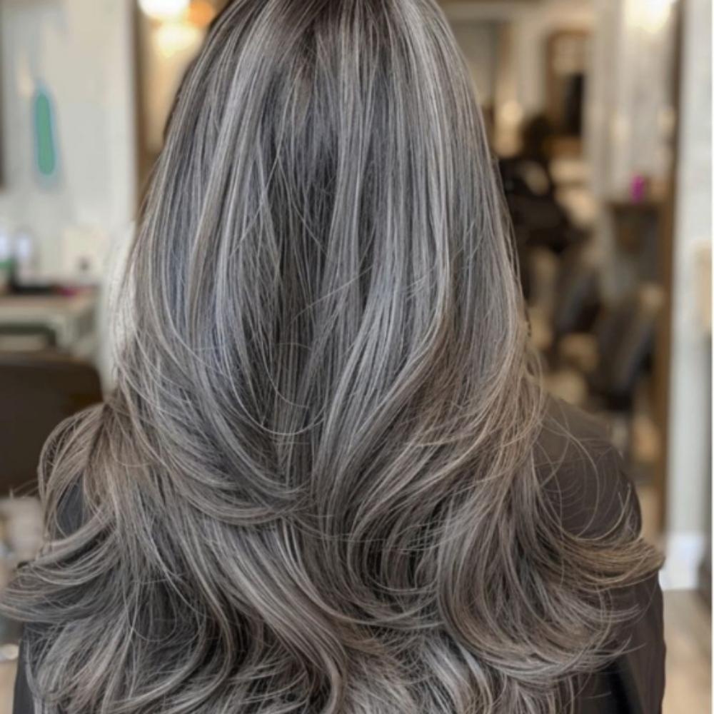 Grey Blending at Color Crave Hair Fixx in Covington, VA