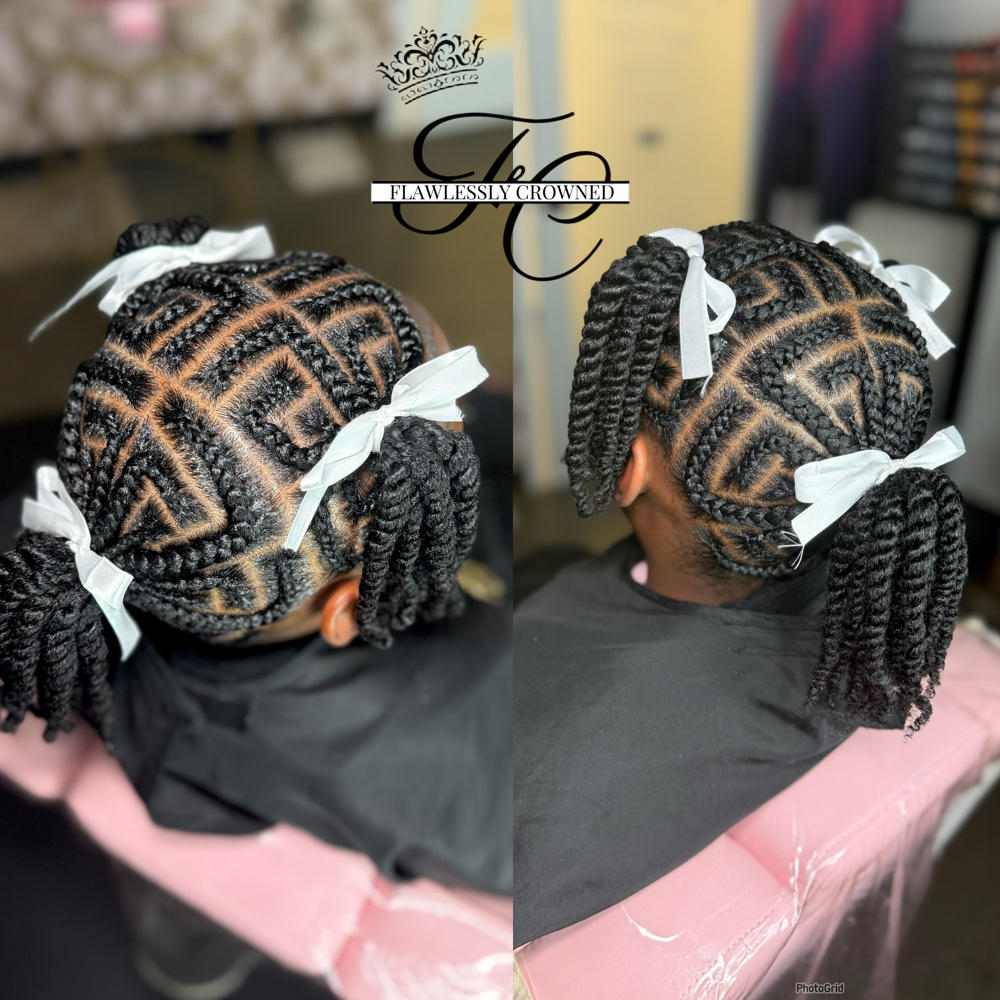 Kids Natural Styles (Medium) at Flawlessly Crowned Beauty Salon in Chesapeake, VA