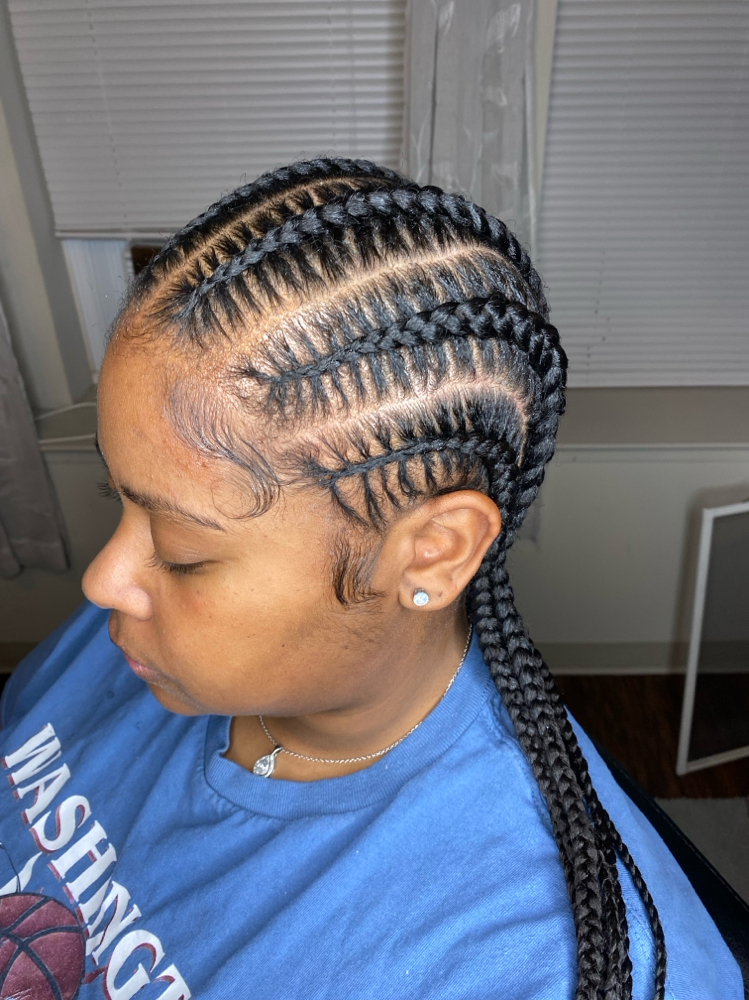 Stitch Cornrows/ Buns (6-8)