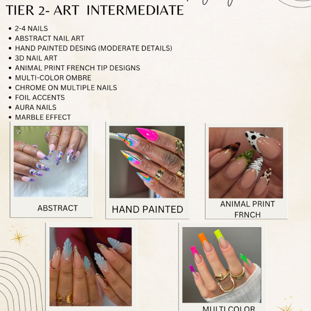 Intermediate Nail Art - Tier 2 at Hilda’s Queen Nails LlC in Marietta, GA