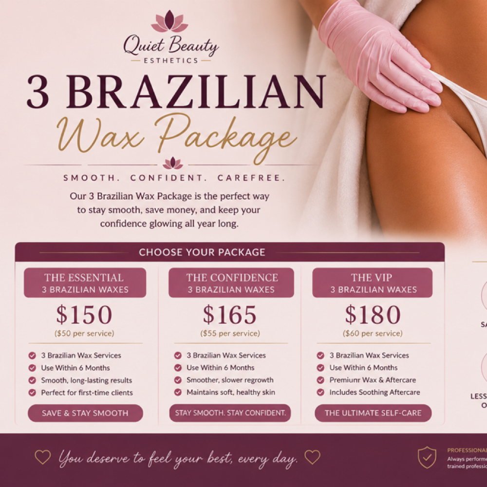 3 Brazilian Wax Series Touchups 2 at Quiet Beauty Esthetics By Tamika in Columbia, SC