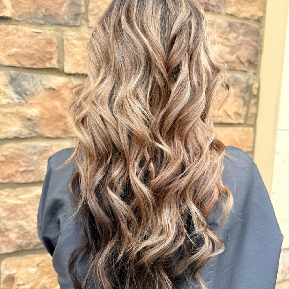 Partial Highlight With Color at Roots & Mane Hair Studio in Euharlee, GA