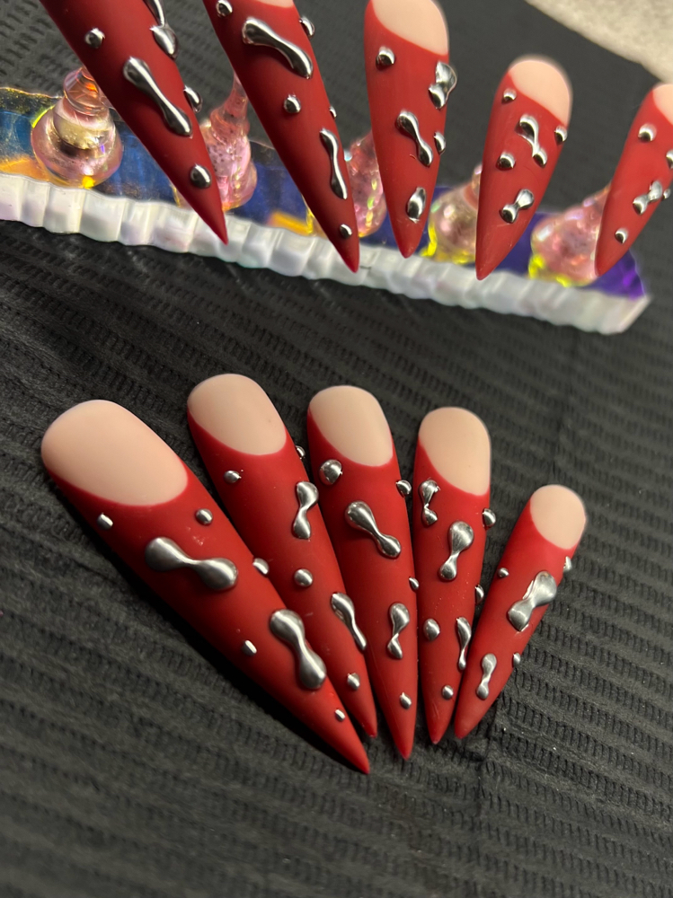 XL Custom Press On Nails at Tips n' Tea in Midland, TX