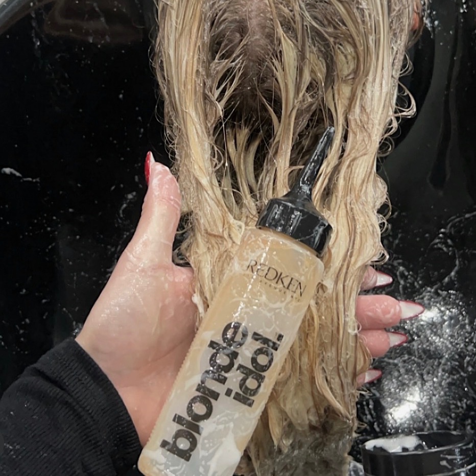 Hair gloss treatment at Golden Salon & Co. in Coralville, IA