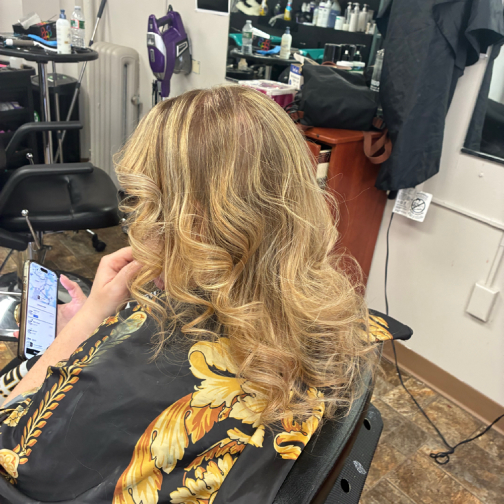 Medium Length Hair Blow Dry at Gigi’s Hair Studio in New Jersey, NJ