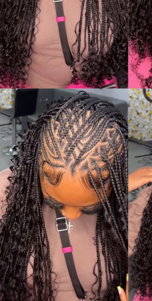 Fulani Braids With Partial Sew In