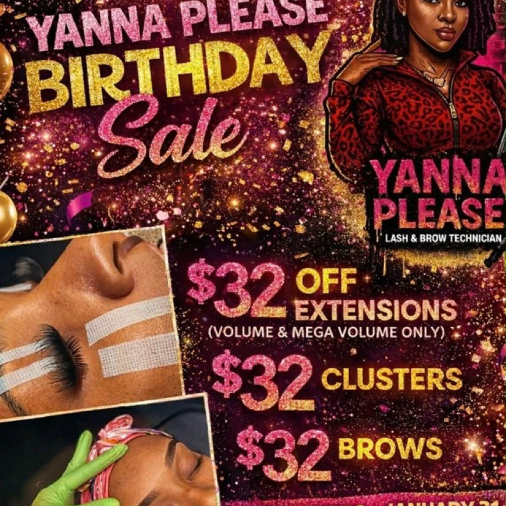 Cluster Special Jan 18-31 at Yanna Please Mink Extensions & Brows in Hinesville, GA