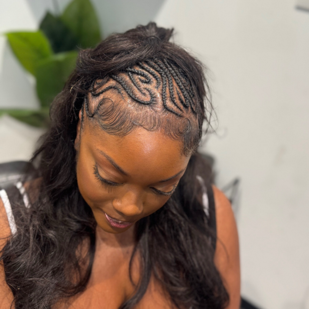 Front Braid Glam Install at ChristolynStyles in atlanta, GA