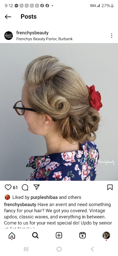 Bridal updo styling
