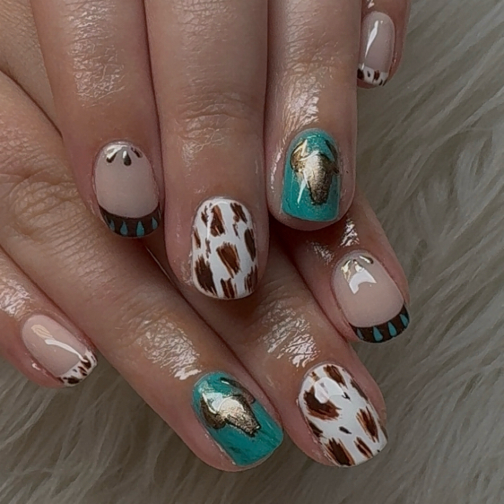 Gel Mani Intricate Design at MacNificentNails in Cheyenne, WY