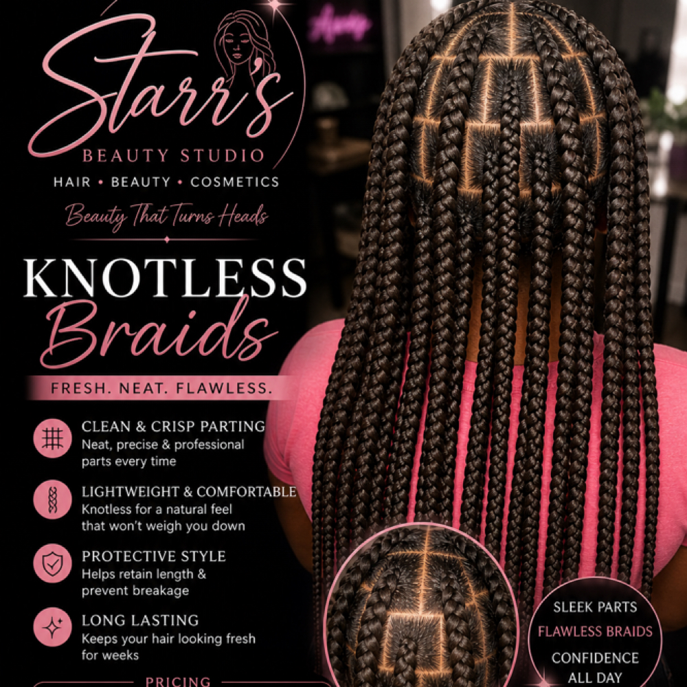 Knotless Braids at Starr's Beauty Studio in Town & Country, MO