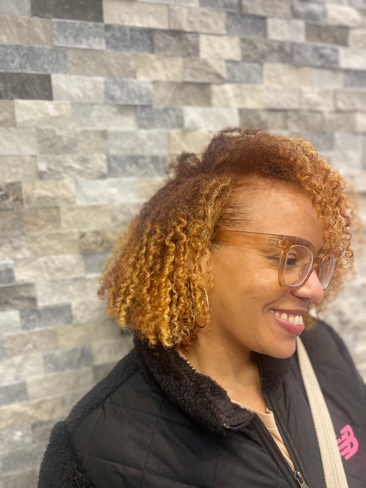 Finger Coils W/Root Touch Up