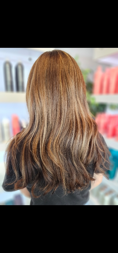 All-over Color & Style (Long Hair) at Jennifer's Hair Affair in Melbourne, FL