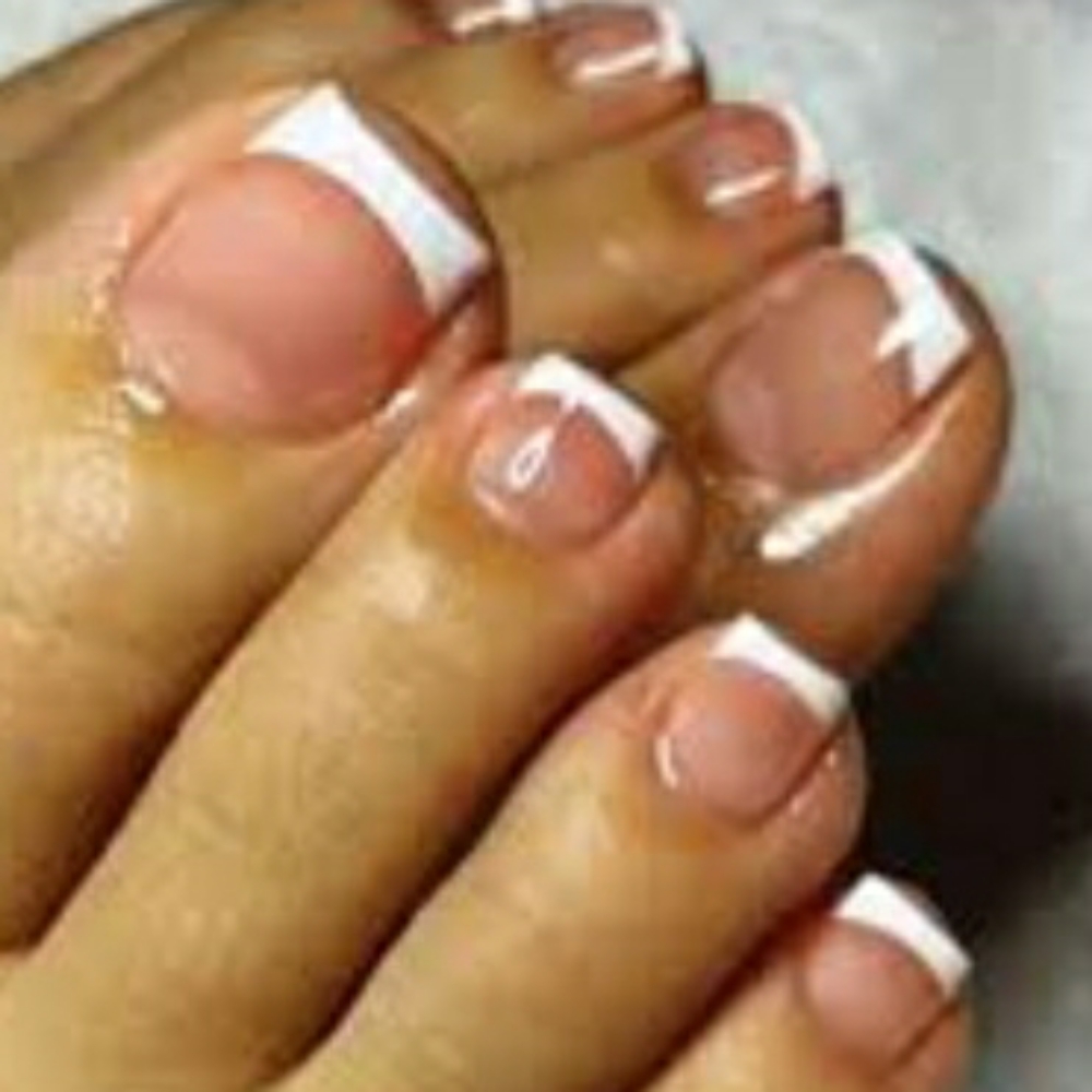 Acrylic Pink&White Full Set Toes at Nails by Lisa in Winter Haven, FL