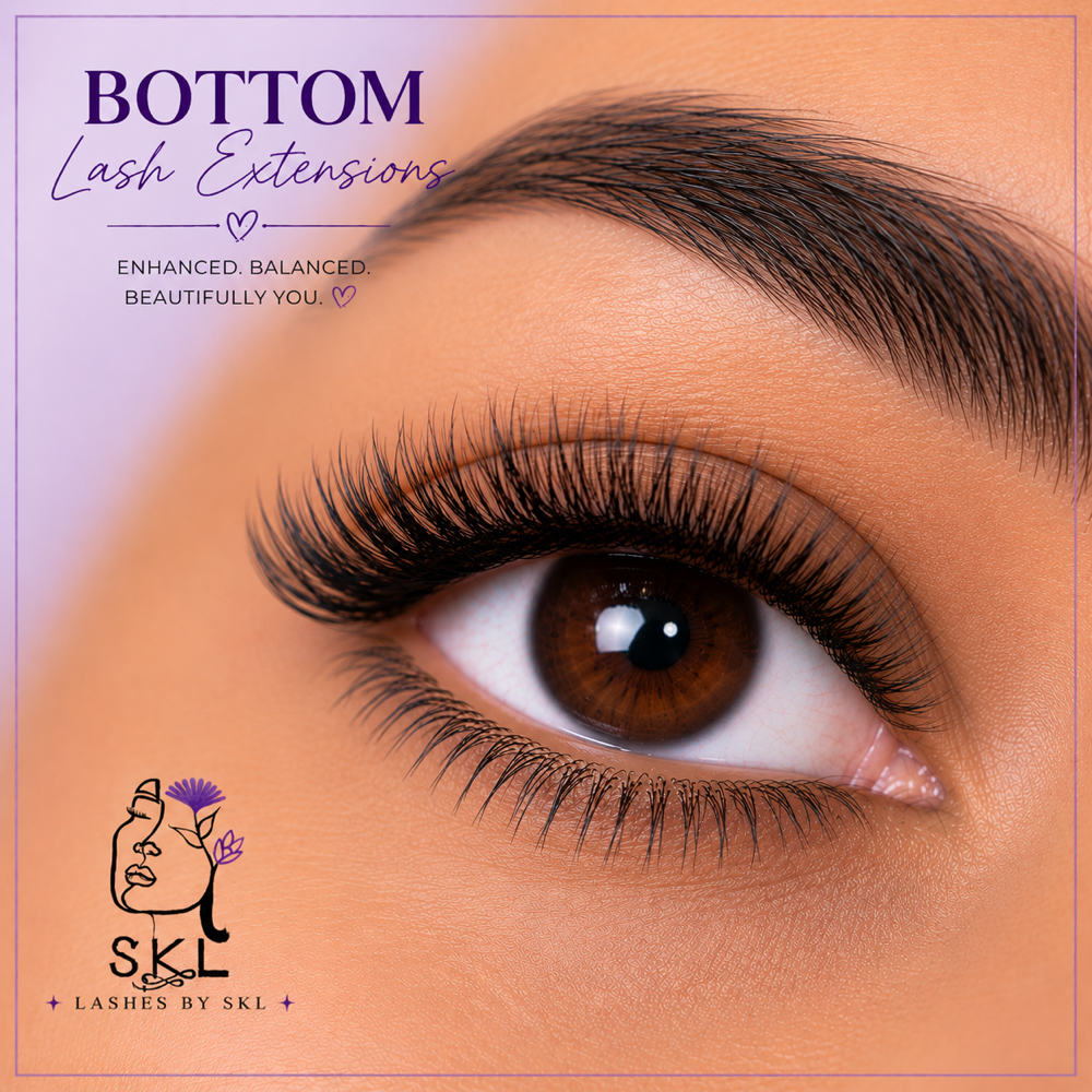 Bottom Lash Extensions at SKL Extensions