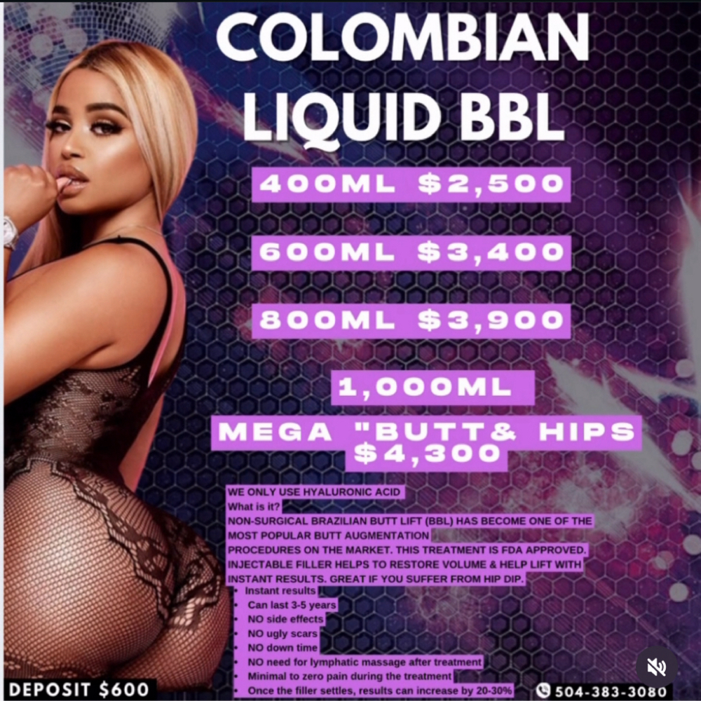 Colombian 1,000ML at Reona Spa in Gretna, LA