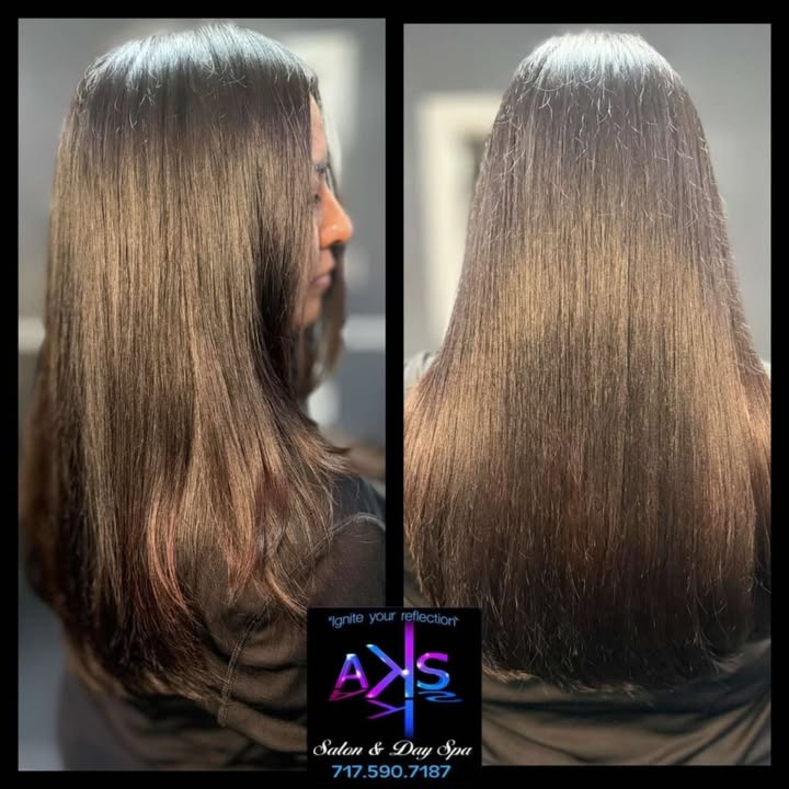 Cut and Style long hair at AKS Salon and Day Spa in Mechanicsburg, PA