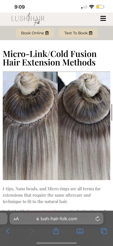 HAIR INSTALLATION (PER WEFT)