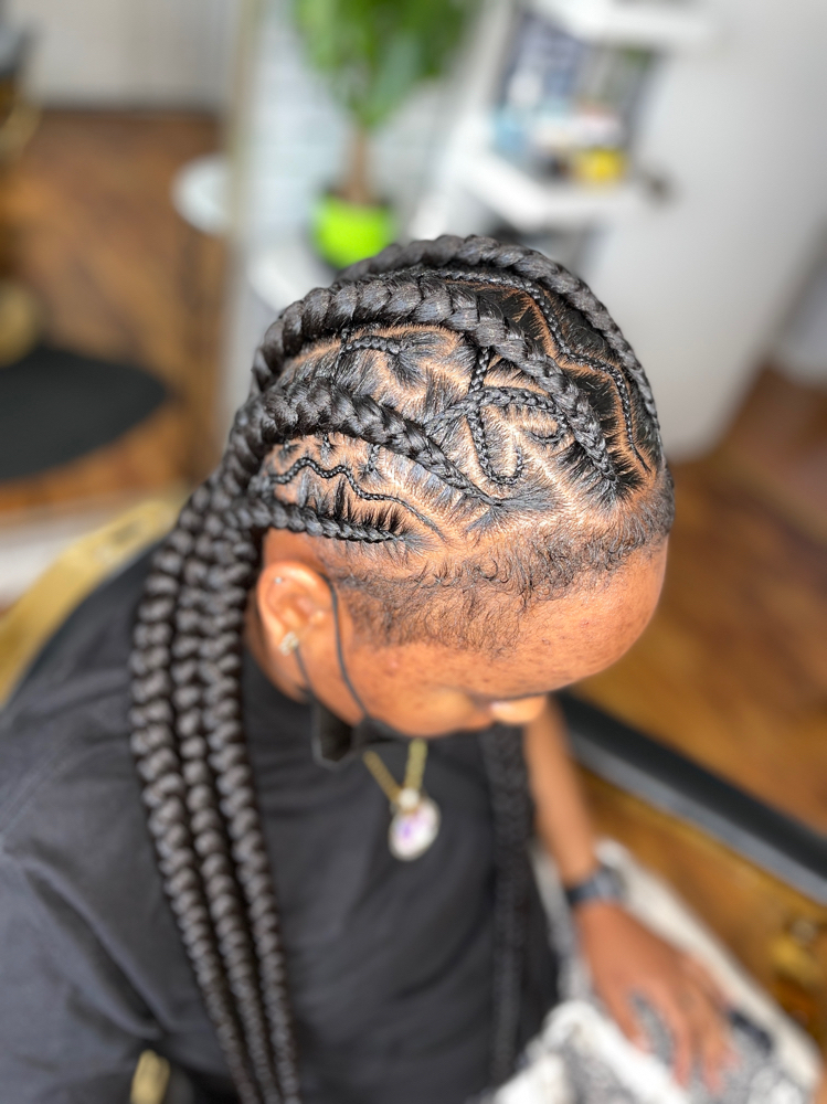 6 Braids + Complex Design