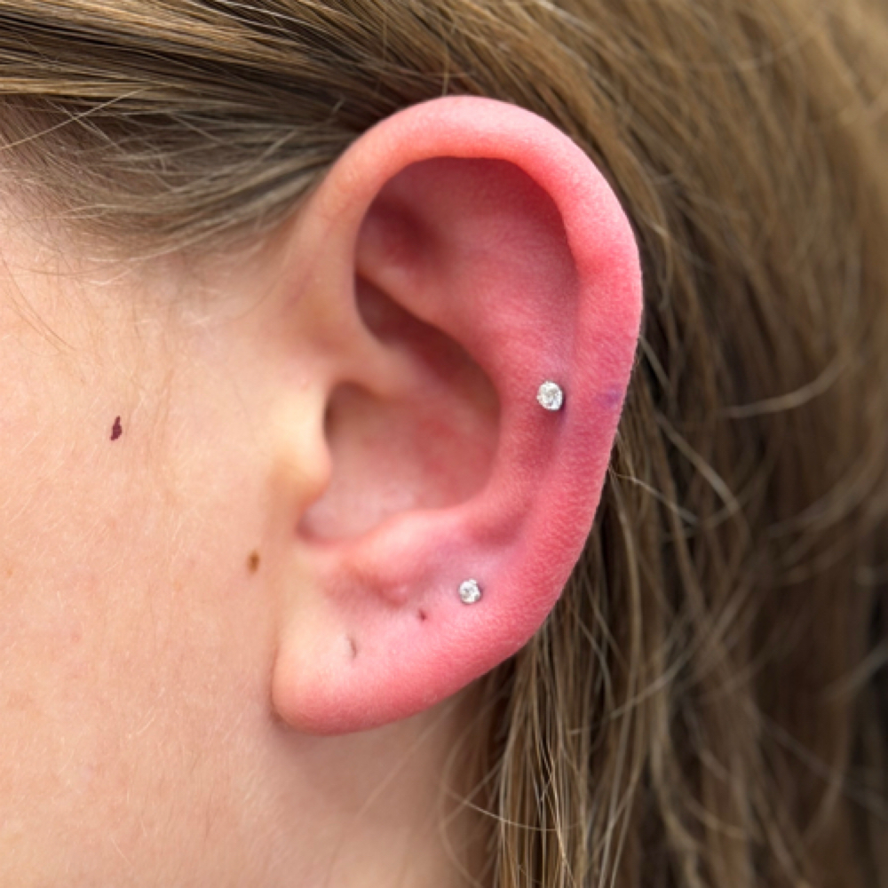 Double Piercing at Tattoos and Piercings by Tim Gill in Salem, IN
