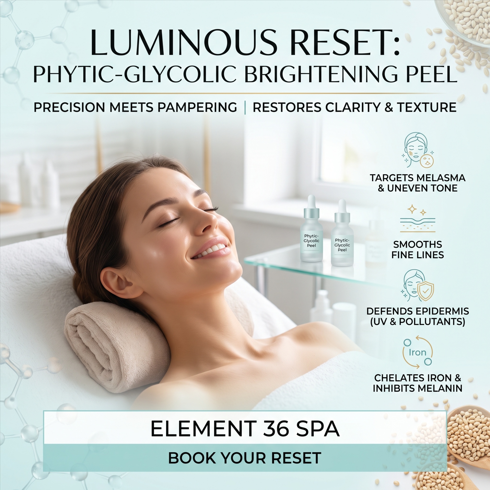 Phytic-Glycolic Brightening Peel at Element 36 Spa in Pinckney, MI