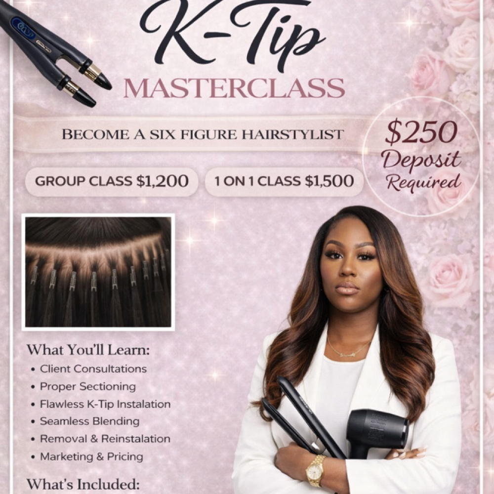 K Tip 1-1 Class at Her Luxe Extensions in Southaven, MS