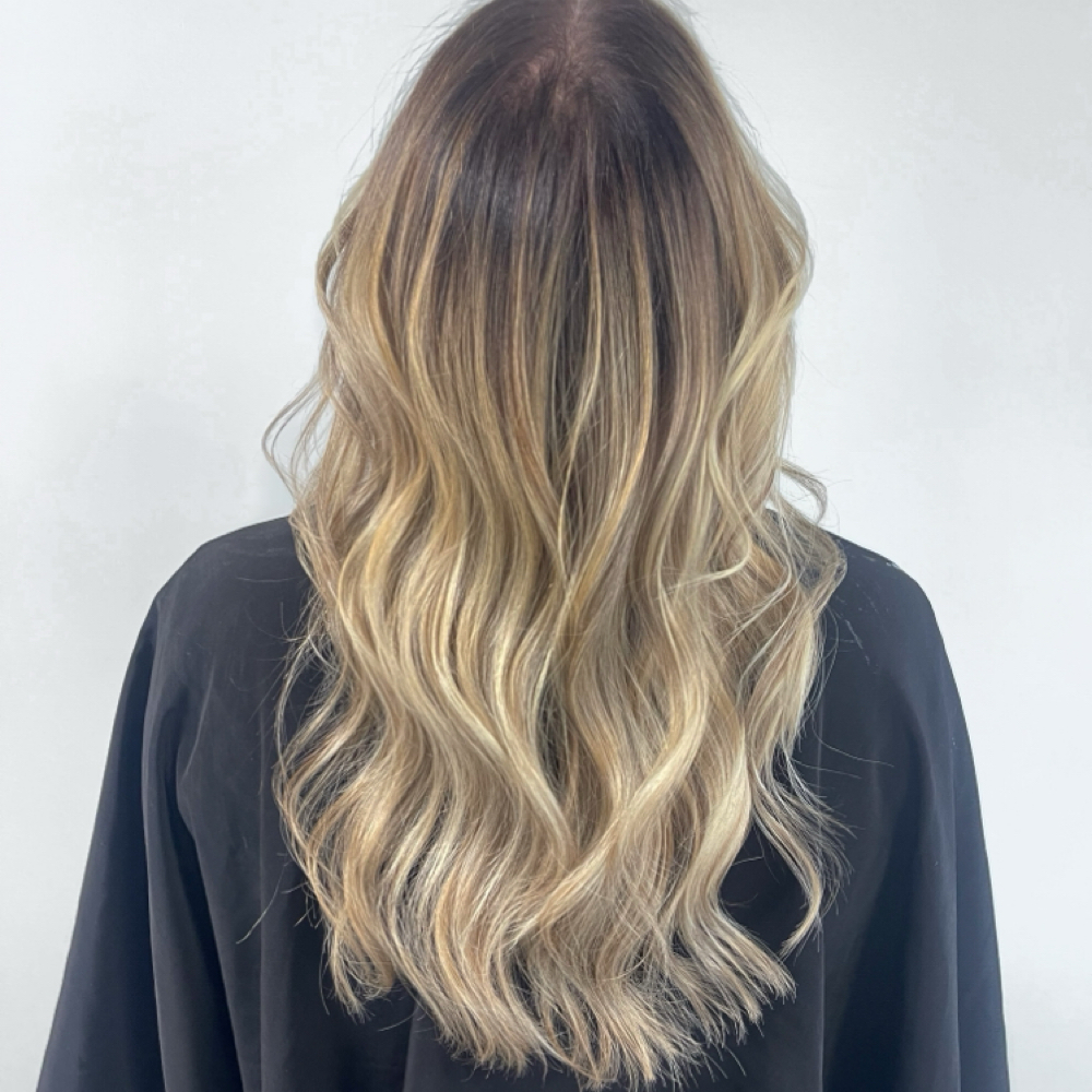 Balayage, Gloss And Blowout at Terra Tier studio in Frisco, TX