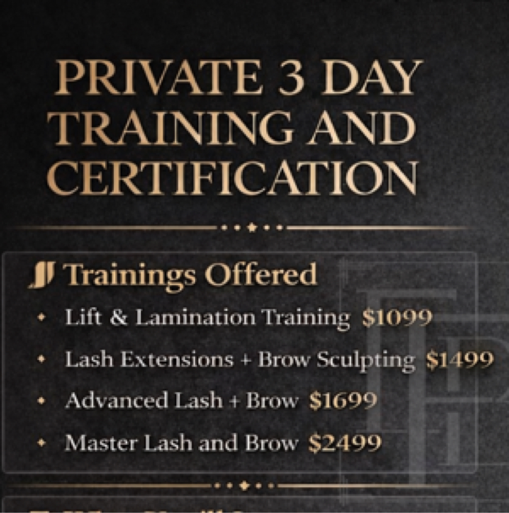 Private 3 day Training+Cert Course at Eye Finesse Beauty in Lauderhill, FL