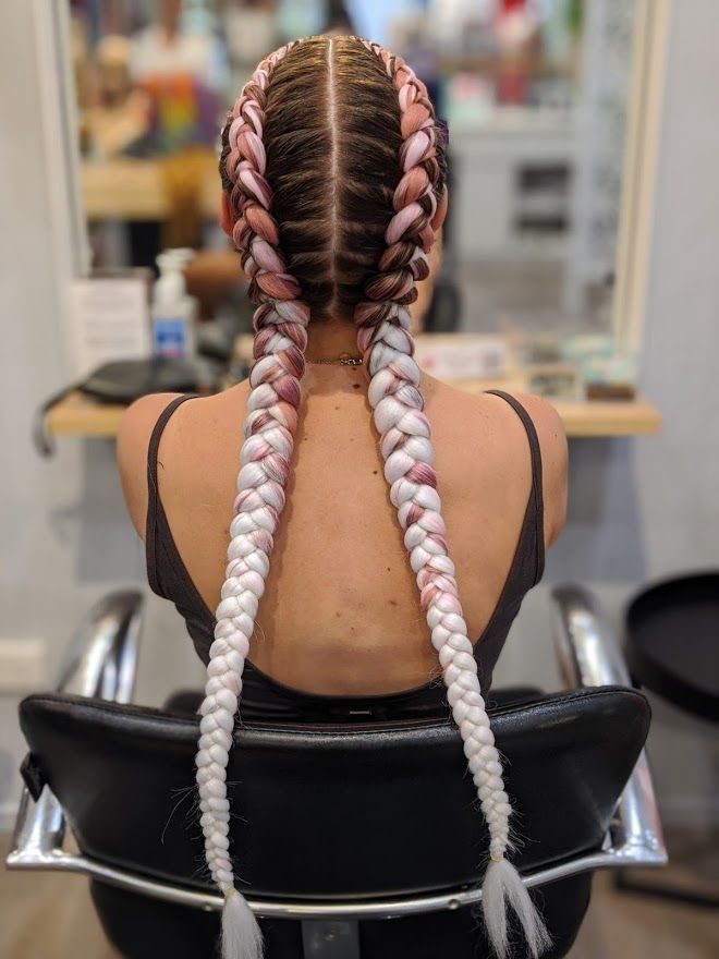 Dutch Braids Fun Colors