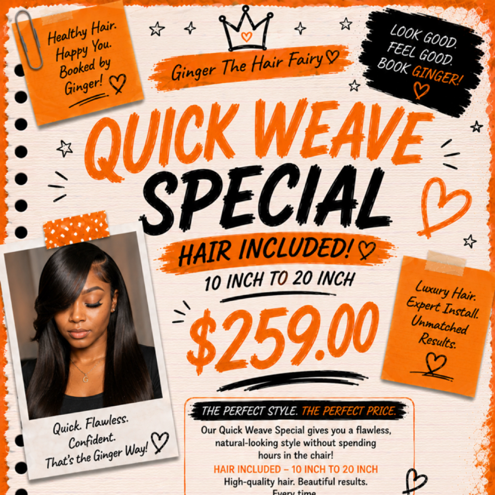 $259 Luxury Quick Weave (Hair Inclu at Fairy land studio in San Antonio, TX