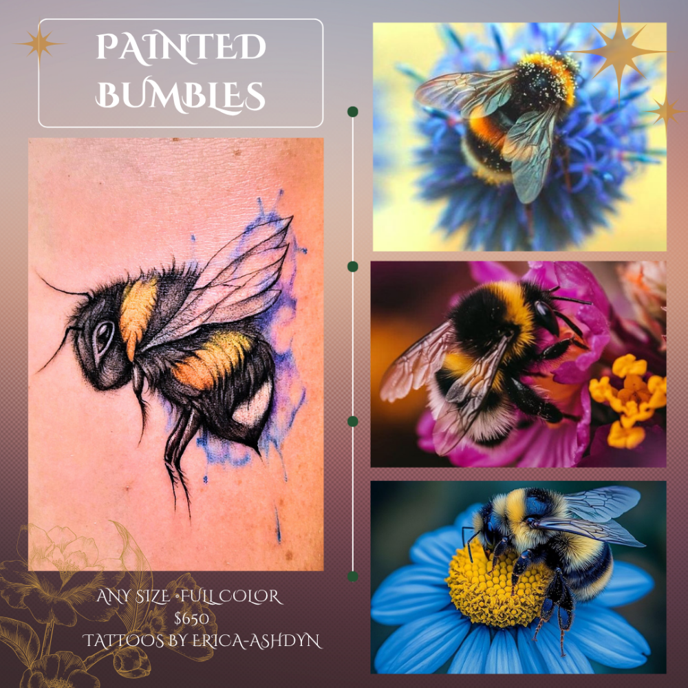 Painted BEE Tattoo 🐝