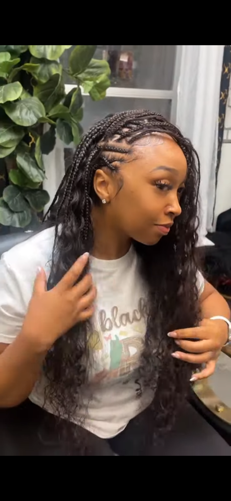 Flip Over Boho Knotless X Sew In