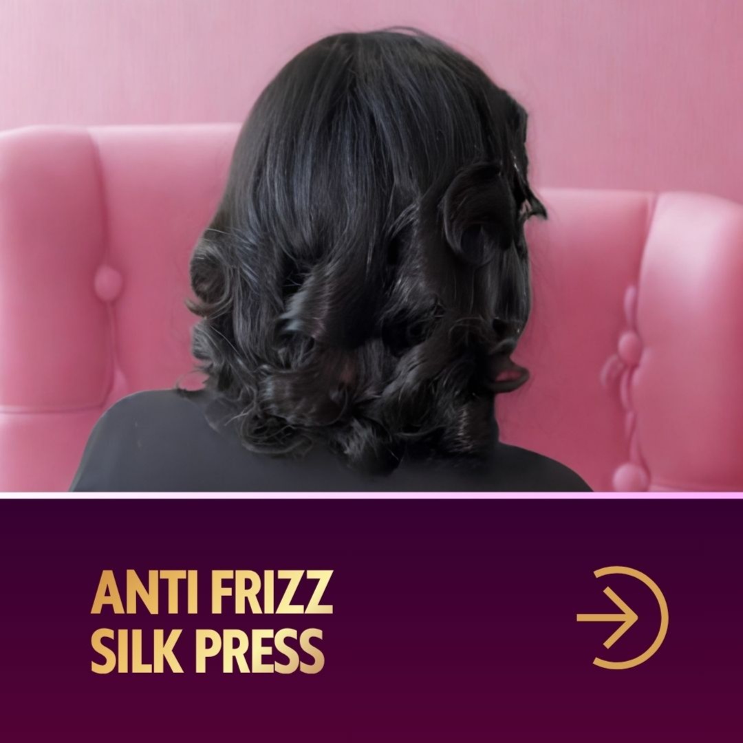 Anti Frizz Silk Press at Her Mane Therapy in Lewisville, TX