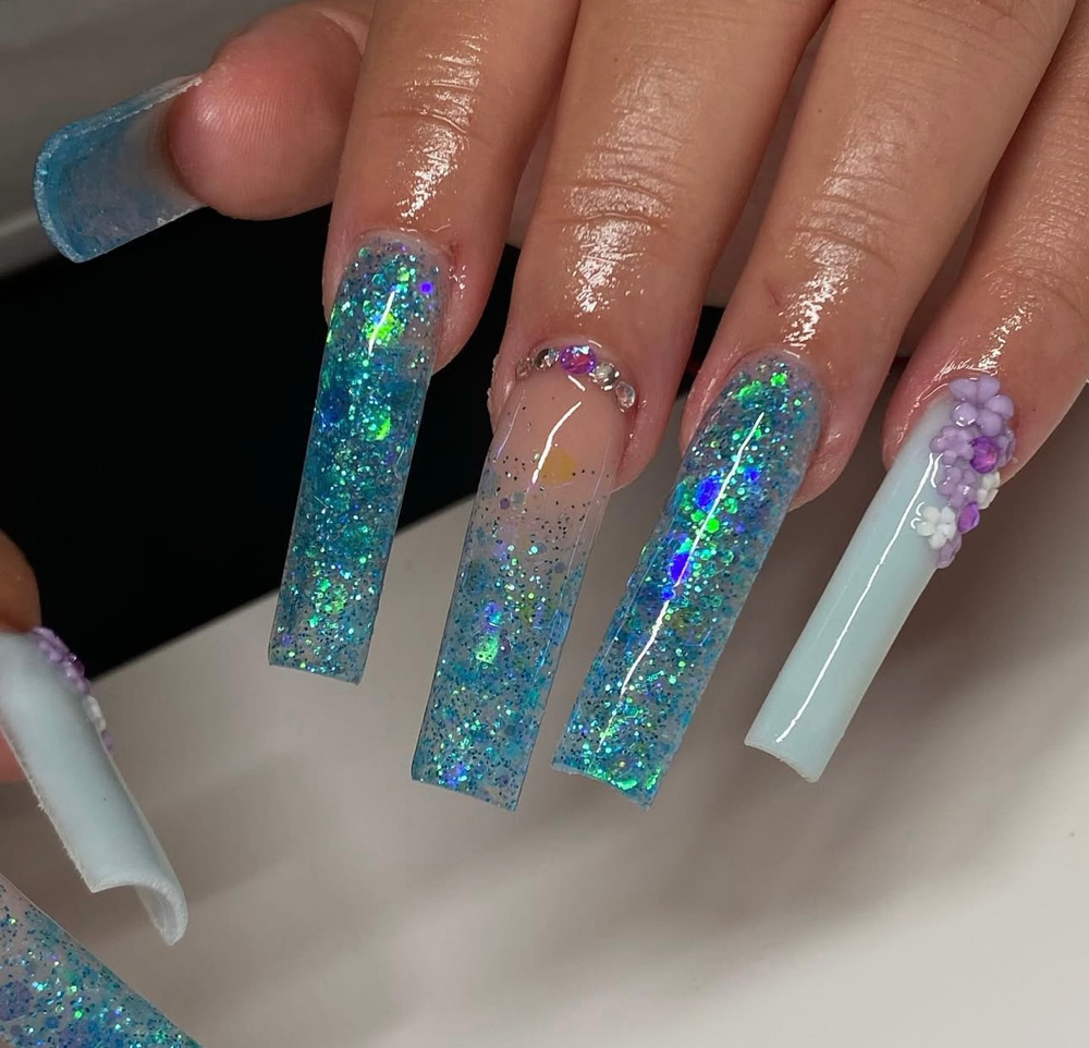 X Long Acrylic Full Set/Uñas XL