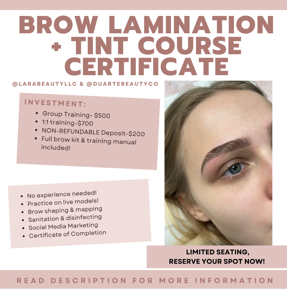 Group Training Brow Lamination Cour