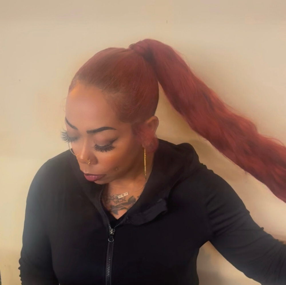 Sleek Ponytail at The Velvet Chair Company in San Diego, CA